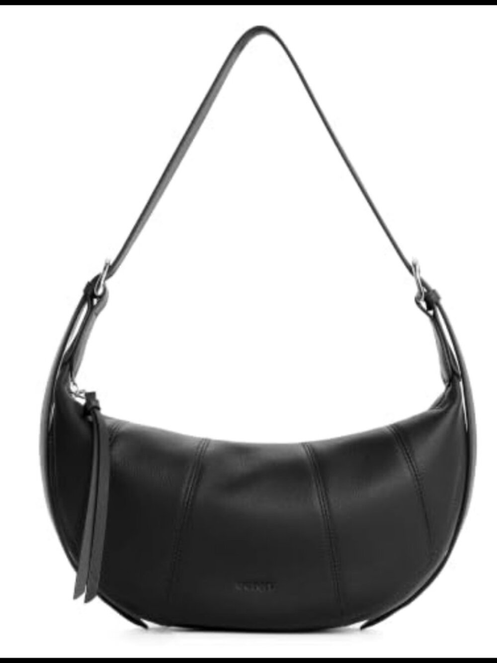 Genuine Leather Crossbody Sling Bag RFID Blocking Crescent Purse